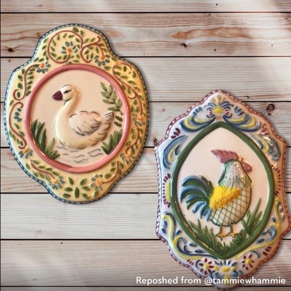 Anthropologie Other - Anthropologie Pastel Animal Wall Plaques